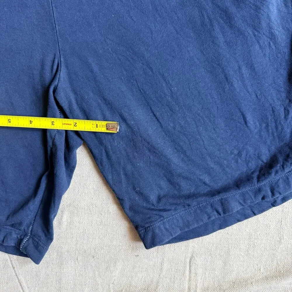 M. Singer Lounge Shorts Men's Large Made in USA Blue Drawstrings Cotton Gymcore
